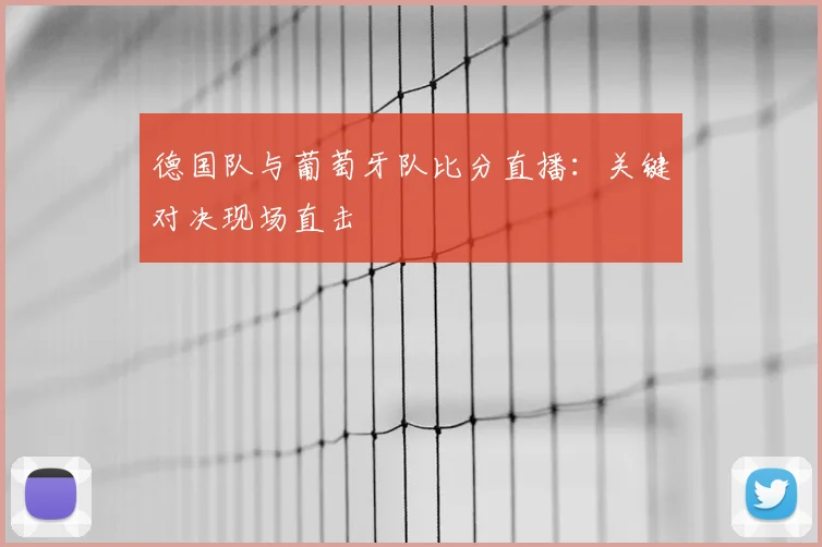 德国队与葡萄牙队比分直播：关键对决现场直击
